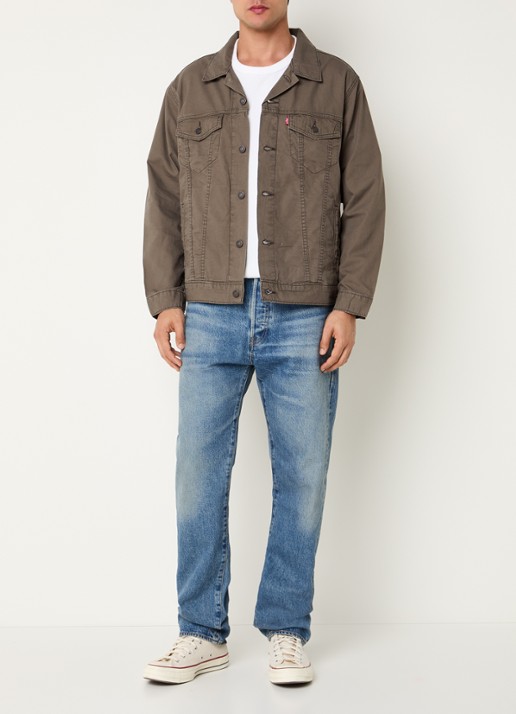 Levi's Jack in linnenblend met borst- en steekzakken - voorkant 3 bruin