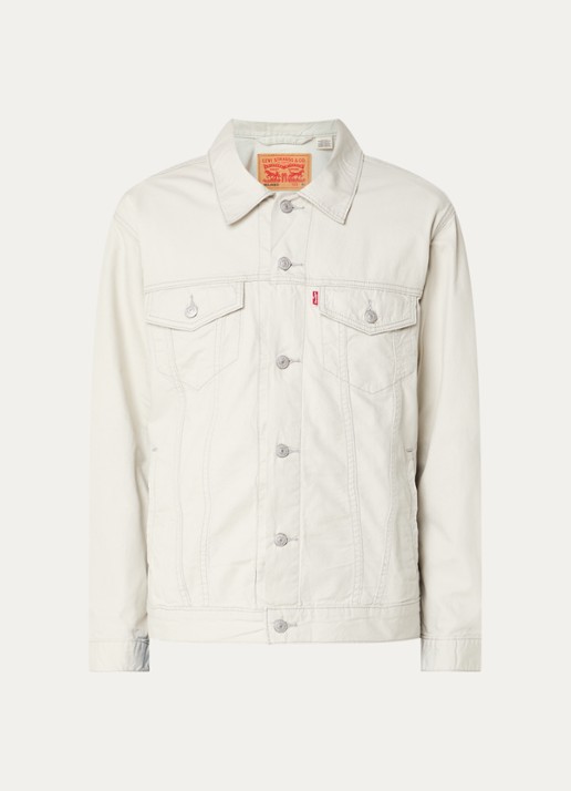 Levi's Jack in linnenblend met borst- en steekzakken - voorkant lichtgrijs