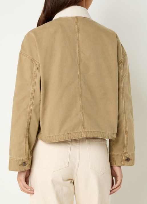 Levi's Jack met details van corduroy en steekzakken - achterkant beige