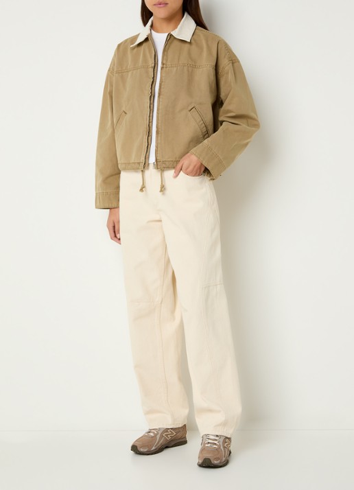 Levi's Jack met details van corduroy en steekzakken - voorkant 4 beige