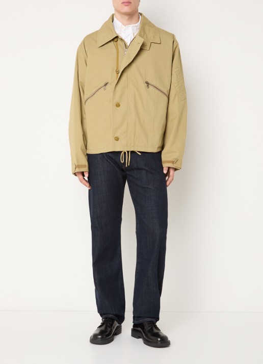 Levi's Jack met ritszakken en opstaande kraag - voorkant 4 donkerbeige