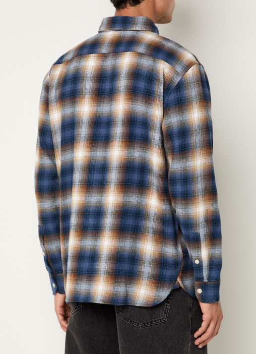 Levi's Jackson overshirt met ruitdessin - achterkant 2 indigo