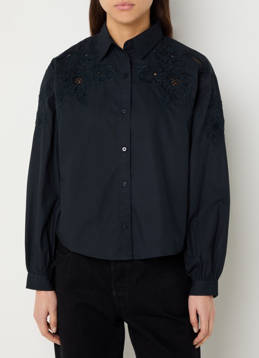 Levi's Janie blouse met broderie