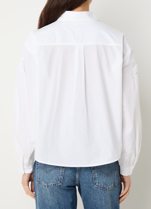 Levi's Janie blouse met broderie - achterkant 4 wit
