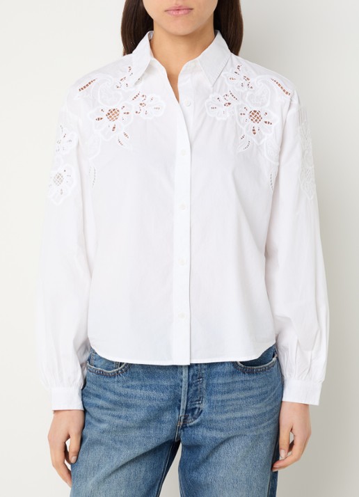 Levi's Janie blouse met broderie