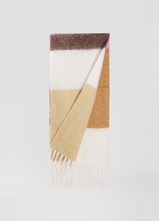 Levi's Jolea sjaal in wolblend 200 x 50 cm - detail gebroken wit