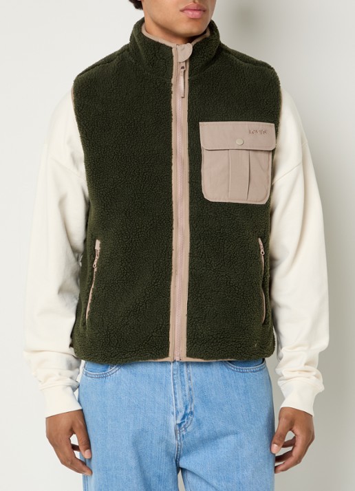 Levi's Joonie Sherpa bodywarmer van teddy met borstzak