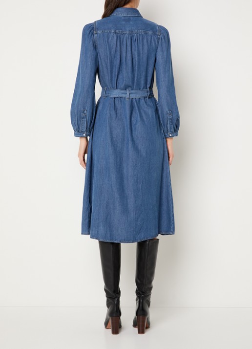 Levi's Journey midi denim tuniekjurk  - achterkant indigo