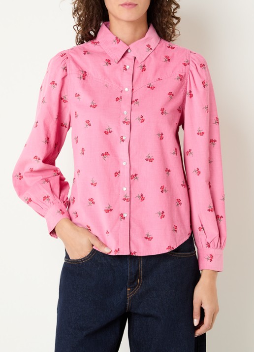 Levi's Juna blouse van corduroy met bloemenprint