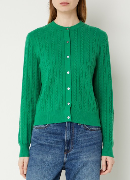 Levi's Kabelgebreid vest met ronde hals