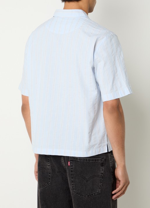 Levi's Lama comfort fit overhemd met streepprint - achterkant 2 lichtblauw