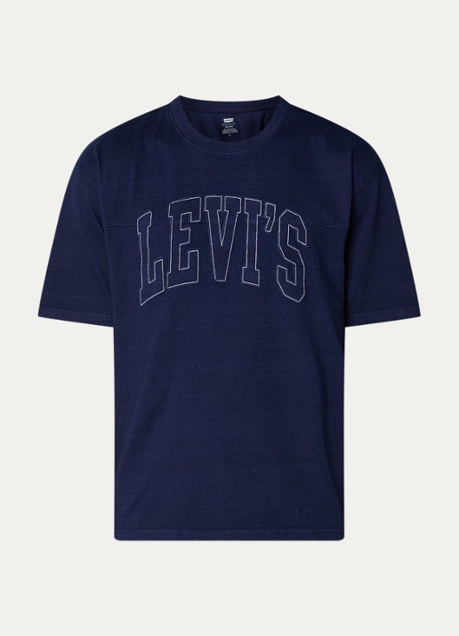 Levi's Lockwood Practise T-shirt met logoprint - voorkant 2 donkerblauw