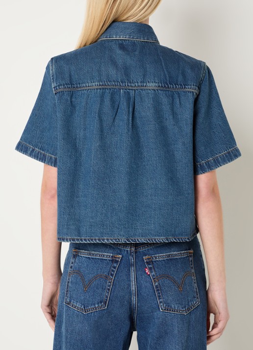 Levi's Logan blouse van denim - achterkant indigo