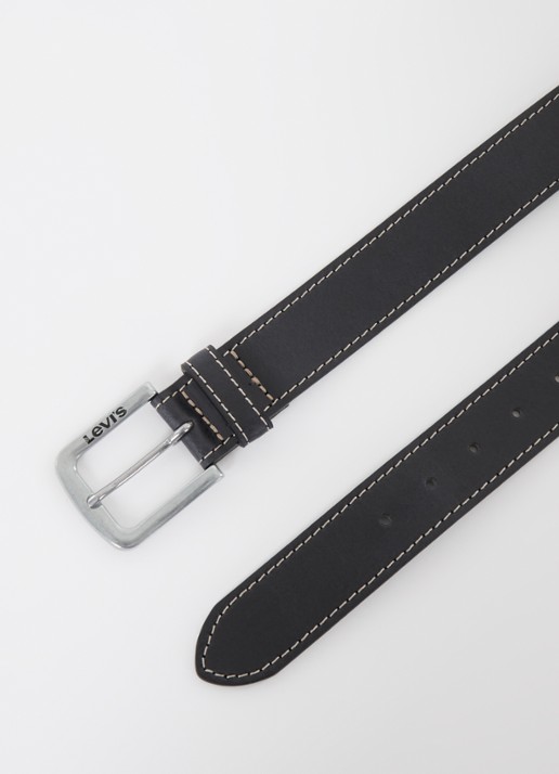 Levi's Loire riem van leer  - detail 2 zwart