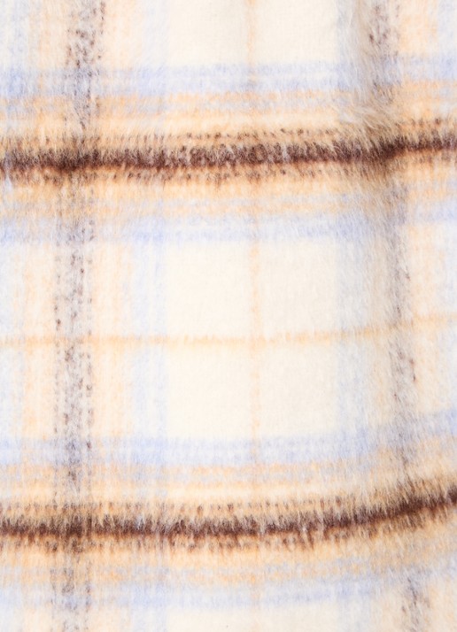Levi's Lola overshirt in wolblend met ruitdessin en borstzakken - detail 5 beige