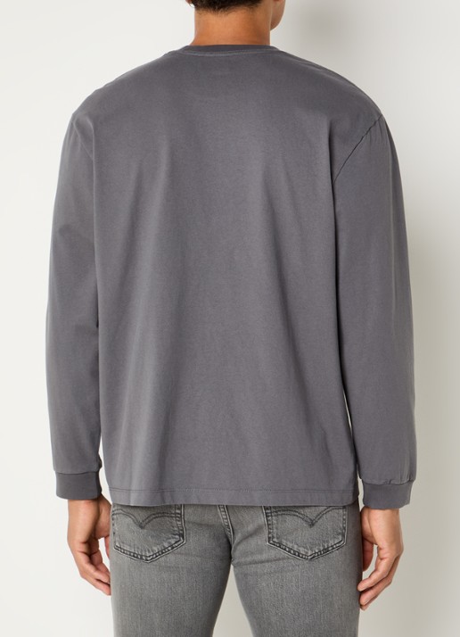 Levi's Longsleeve met ronde hals - achterkant grijs