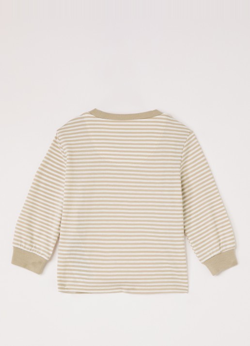 Levi's Longsleeve met streepprint - voorkant 2 beige
