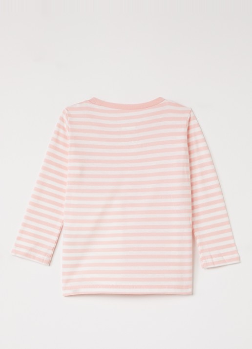 Levi's Longsleeve met streepprint - voorkant 3 roze