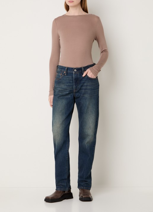 Levi's Longsleeve  - voorkant 4 donkerbeige
