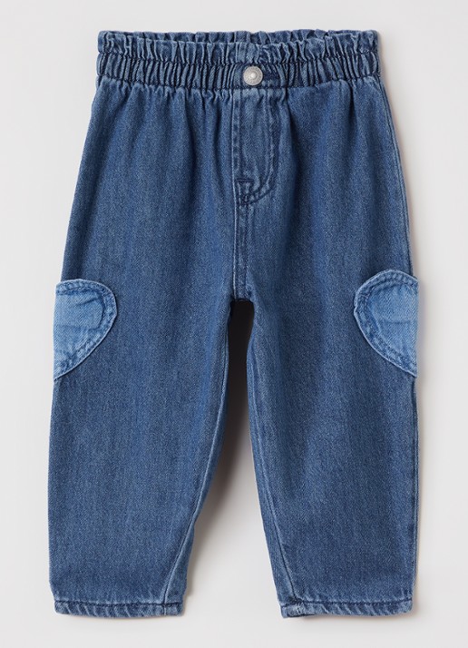 Levi's Loose fit jeans met borduring - voorkant 2 donkerblauw