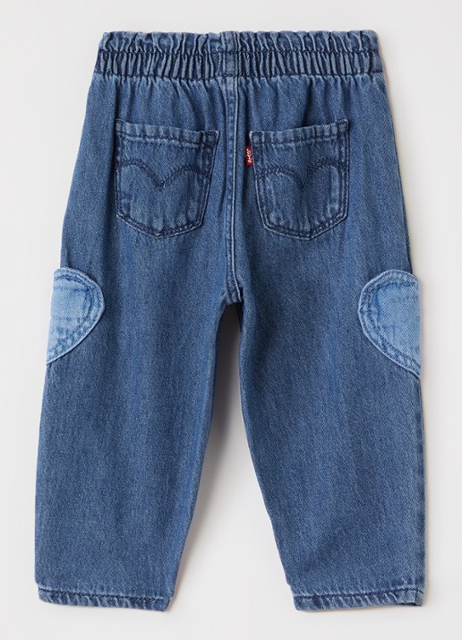 Levi's Loose fit jeans met borduring - voorkant 3 donkerblauw