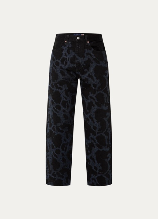 Levi's Loose fit jeans met gekleurde wassing en borduring - voorkant 3 zwart