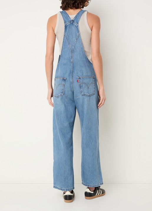 Levi's Loose fit tuinbroek van denim - achterkant 4 indigo