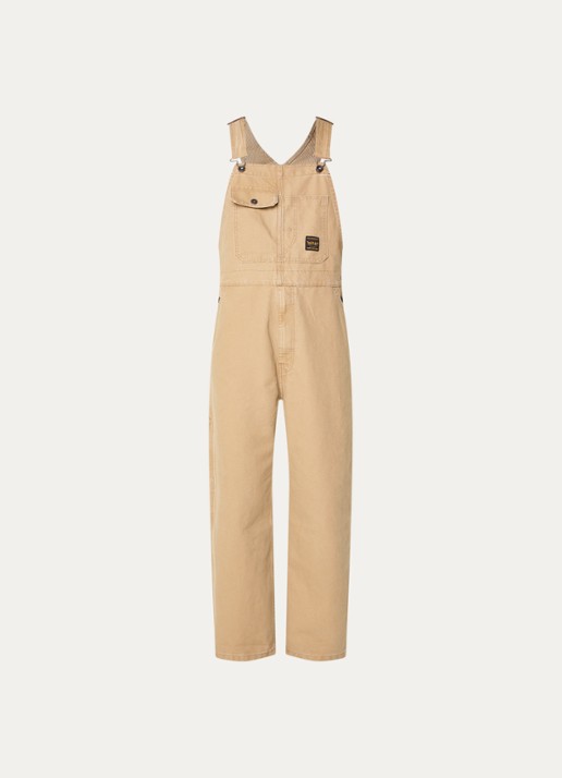 Levi's Loose fit tuinbroek van denim - voorkant camel