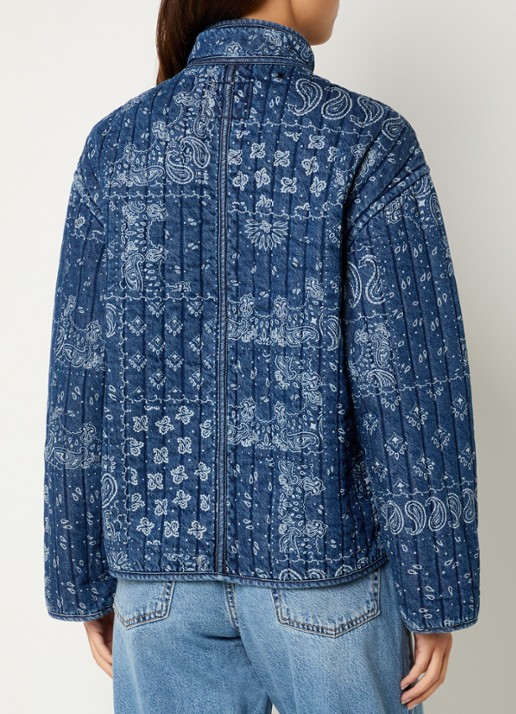Levi's Lottie spijkerjas met paisley dessin - achterkant indigo