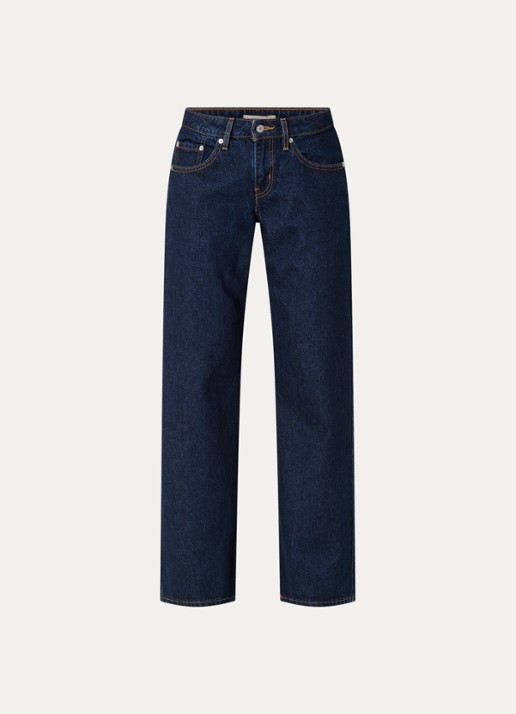 Levi's Low waist loose fit jeans met donkere wassing - voorkant indigo