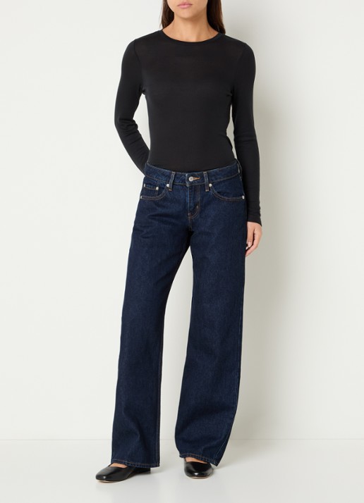 Levi's Low waist loose fit jeans met donkere wassing - voorkant 2 indigo