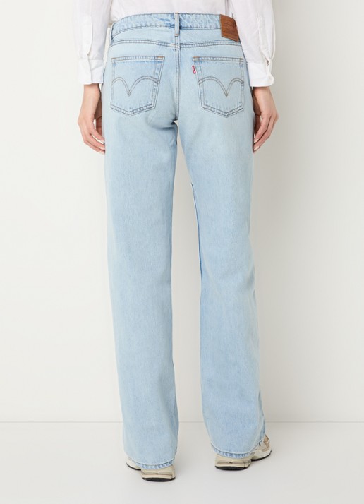 Levi's Low waist loose fit jeans met lichte wassing - achterkant indigo