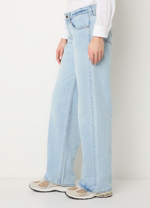 Levi's Low waist loose fit jeans met lichte wassing - detail 5 indigo