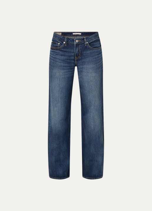 Levi's Low waist loose fit jeans met medium wassing - voorkant 4 indigo