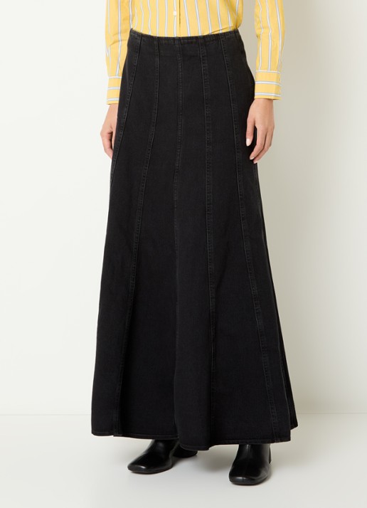 Levi's Maxi spijkerrok met gekleurde wassing