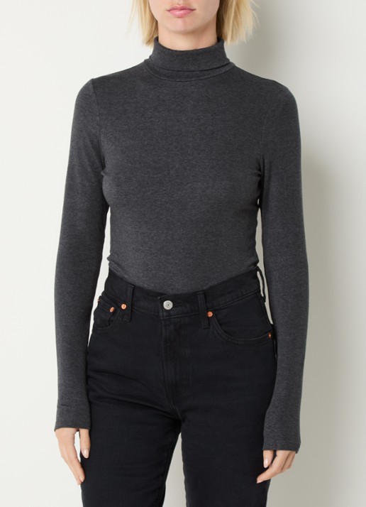 Levi's Mia longsleeve in wolblend met col