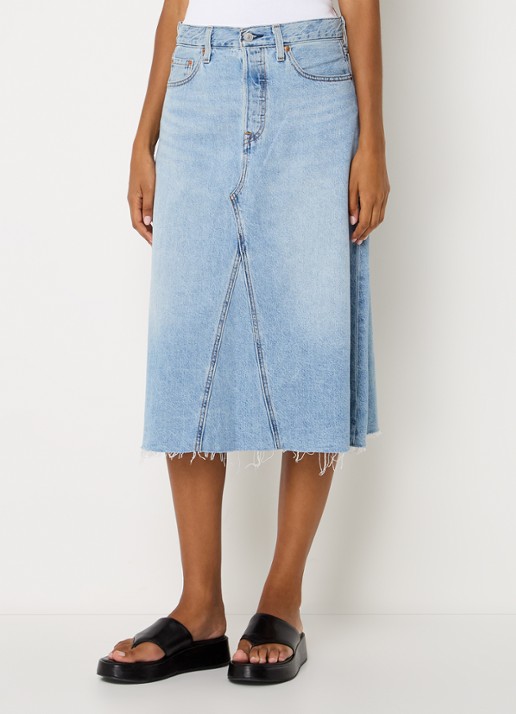 Levi's Midi spijkerrok met steekzakken