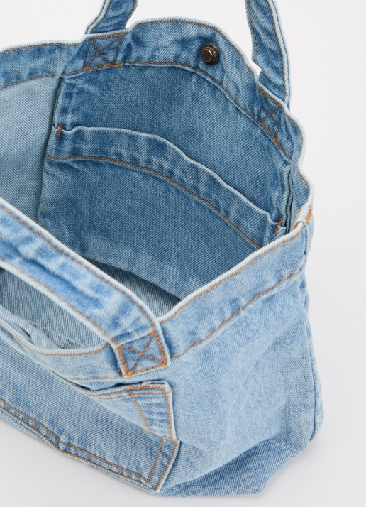 Levi's Mini shopper van denim - detail lichtblauw