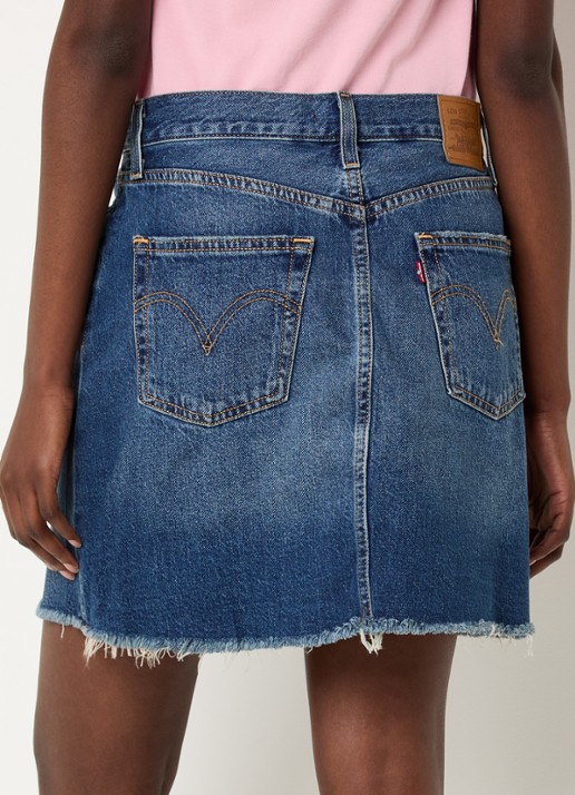 Levi's Mini spijkerrok met steekzakken - achterkant 3 indigo