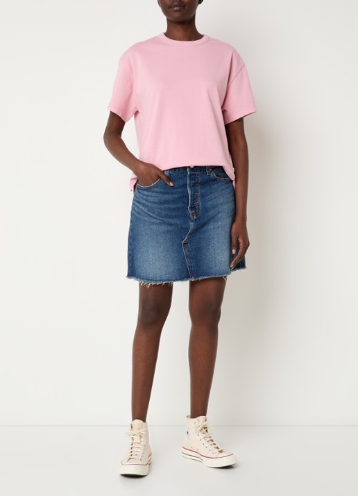 Levi's Mini spijkerrok met steekzakken - voorkant 2 indigo