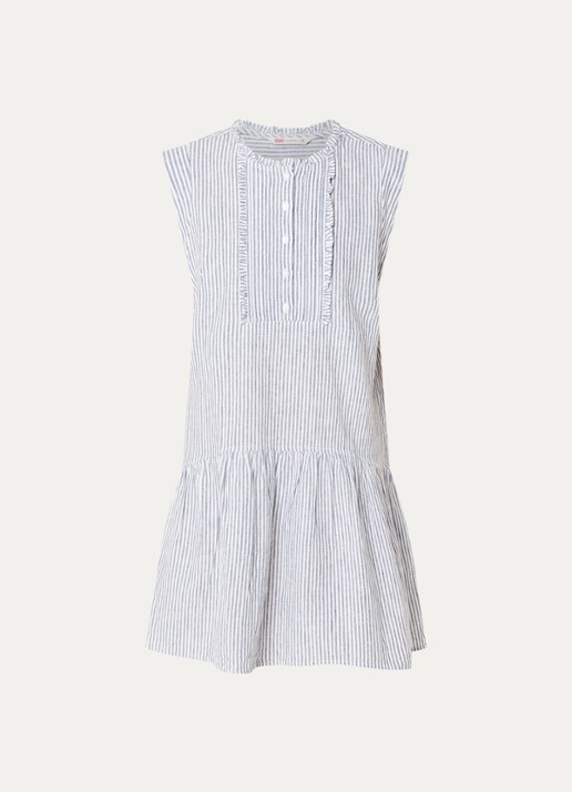 Levi's Mini tuniekjurk met streepprint  - voorkant donkerblauw
