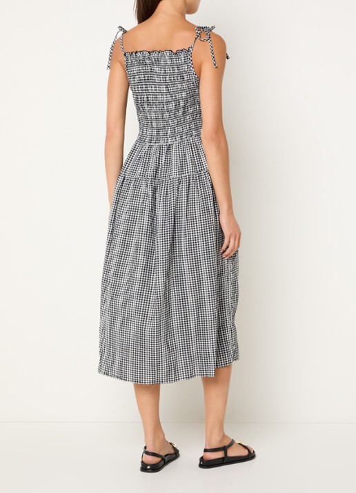 Levi's Monaco midi jurk met stippenprint - achterkant 4 zwart