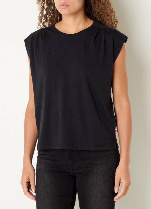 Levi's Mouwloos T-shirt met plooidetail