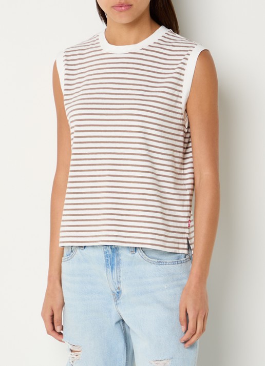Levi's Mouwloze top met streepprint