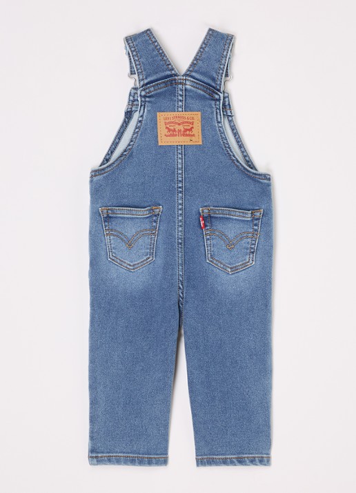 Levi's My First Overall straight fit tuinbroek van denim - voorkant 3 indigo
