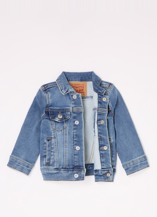 Levi's My First Trucker spijkerjas met steekzakken - voorkant 2 indigo