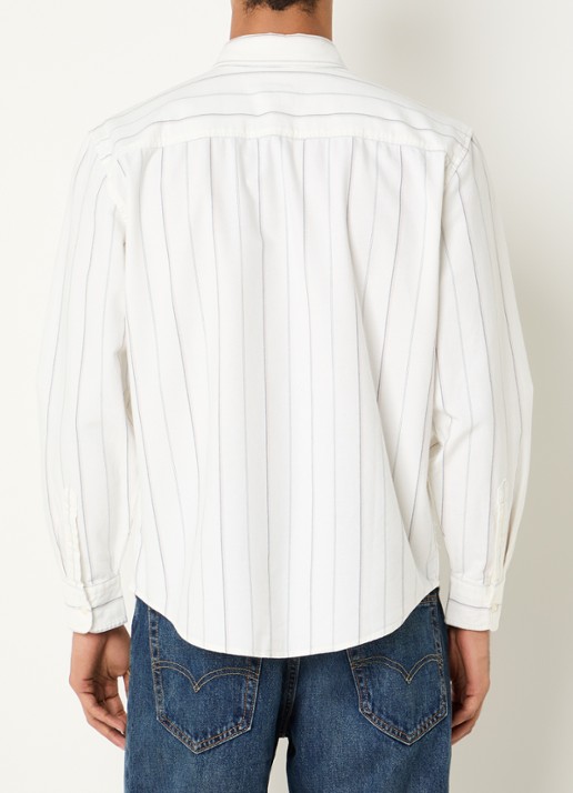 Levi's Oisin overhemd met streepprint - achterkant gebroken wit