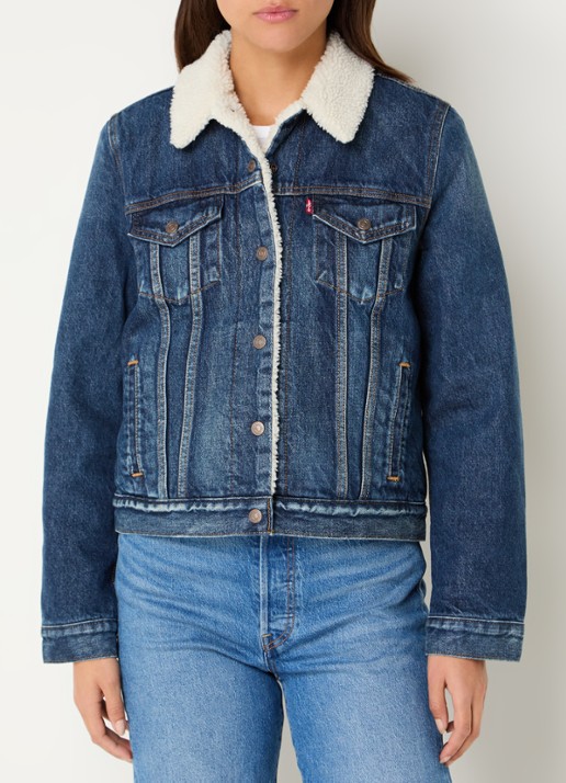 Levi's Original spijkerjas met teddy voering en steekzakken