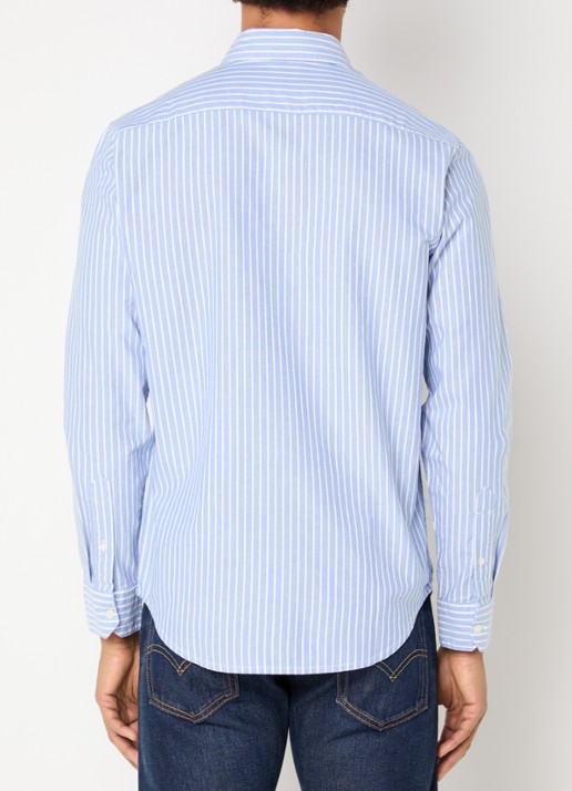 Levi's Overhemd met streepprint - achterkant blauwgrijs