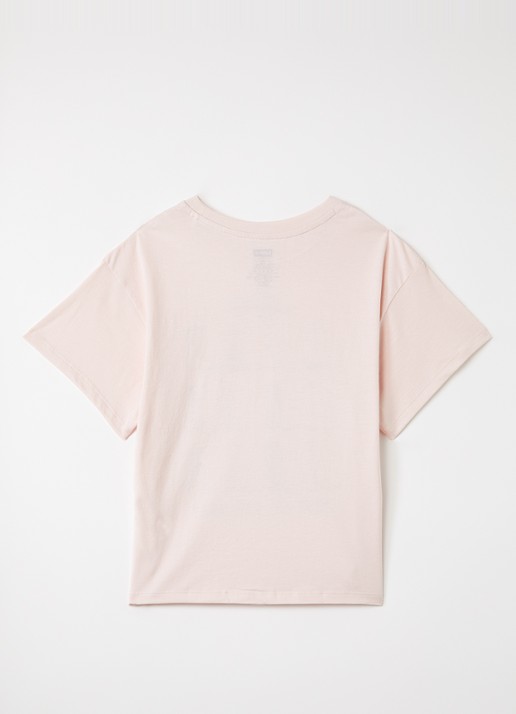 Levi's Oversized T-shirt met print - voorkant 2 roze